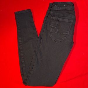 american‎ eagle size 2 black distressed pants